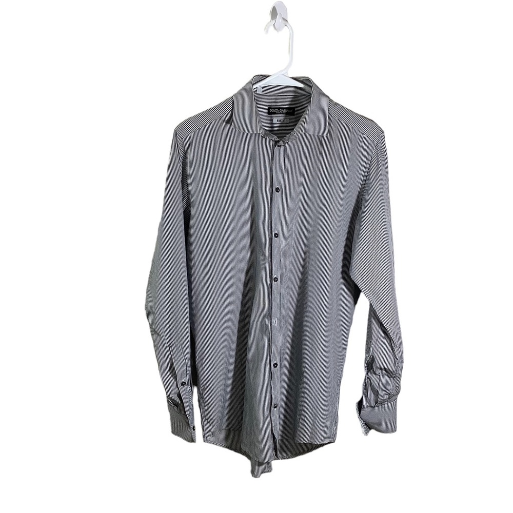 Dolce & Gabbana Martini Pinstripes Button Down Casual Shirts
